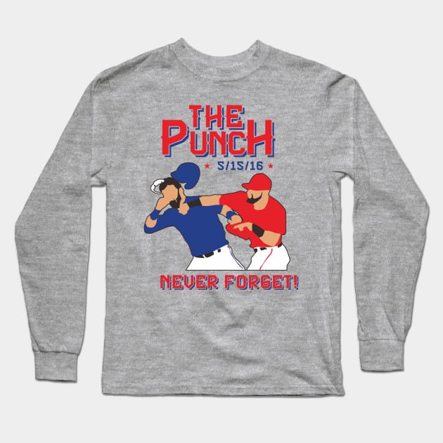 the punch dont mess with texas rangers Long Sleeve T-Shirt by ilvms